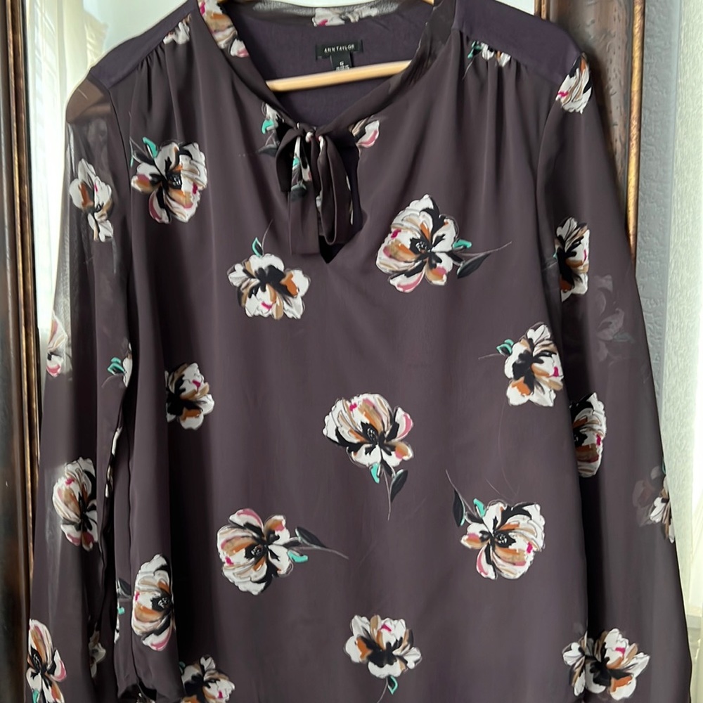 Flowered top.